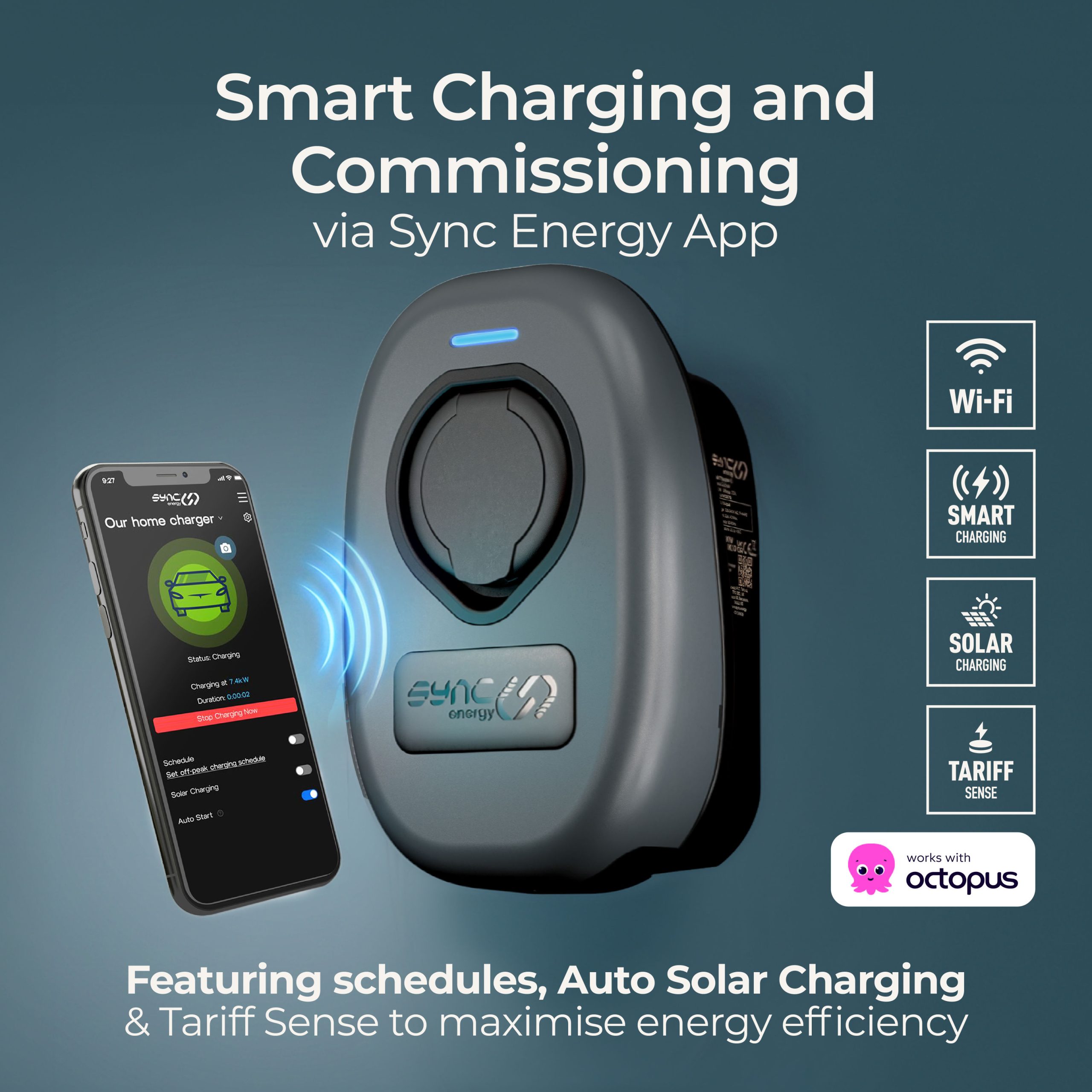 advanced EV charger app